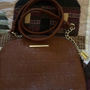 Steve Madden Brown Crossbody Bag with Chain Strap